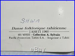 France Adolphe Sylvain TAHITI DANCE vintage 60' photo19.5X15.5 signed N negative