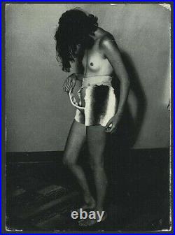 French 1920s DIANA SLIP Lingerie PRINTED Offset Photo FUR PANTIES Roger Schall