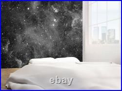 Galaxy stars abstract space black and white photo Wallpaper wall mural(46112002)