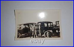 Gentleman withTwo Ladies And Cars Black & White Photography 2 1/2 x 1 1/2