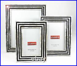 Genuine Mother of Pearl Black & White Art Deco Picture Frame 8X10 Photo NEW