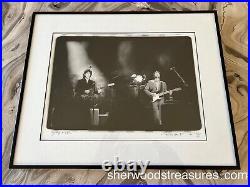 George Harrison Eric Clampton Signed Framed Photo 13 3/4 X 17 Ross Halfin