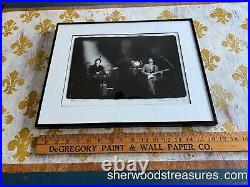 George Harrison Eric Clampton Signed Framed Photo 13 3/4 X 17 Ross Halfin