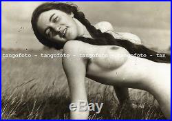 Gerhard Riebicke Nude Woman Long Pigtails Landscape Nudism Vintage 1930