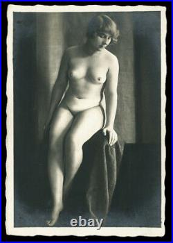 German 1920s Two Photos Charming NUDE Front & Rear Views VASTA Archive
