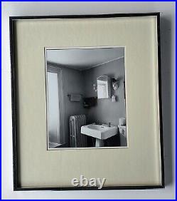 Great Vintage 1970's Black and White Photo of Bathroom Interior