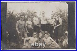 Group Guys Men Muscle Athlete Portrait Gay Int. Vintage 1920s Orig Photo 61119