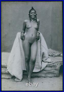 H ethnic Eritrea Ethiopia Africa full nude black woman original 1920s photo