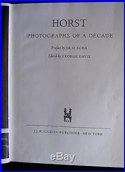 HORST PHOTOGRAPHS OF A DECADE, by Horst P. Horst 1944 B&W Vintage Photography