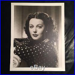 Hedy Lamarr Photo Gorgeous Black And White Still Vintage Photograph 11 X 14 Rare