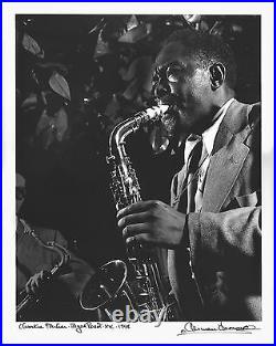 Herman LEONARD Charlie Parker, Royal Roost, NYC, 1948 / Silver Print / SIGNED