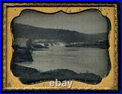 Historic Early 1850s Daguerreotype Photo of Oregon City / Willamette Falls Rare