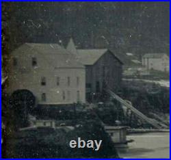 Historic Early 1850s Daguerreotype Photo of Oregon City / Willamette Falls Rare