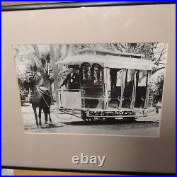 Horse-Drawn Trolley Los Angeles 1890s Framed Photograph 11x14 FREE SHIPPING