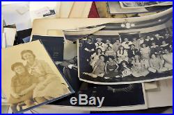 Huge Lot Antique Vintage B/W Unsorted Photos Negatives Letterheads Letters