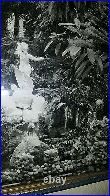 IMPORTANT 1920s Vintage ART DECO Black & White PHOTOGRAPH of WHIMSICAL GARDEN