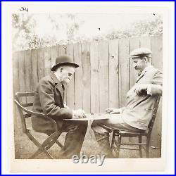 Indiana Men Playing Checkers Photo c1897 Indianapolis Outdoor Board Game B1698
