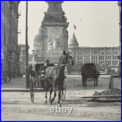 Indianapolis Soldiers Sailors Monument Photo c1898 Indiana Street Horse IN B1631