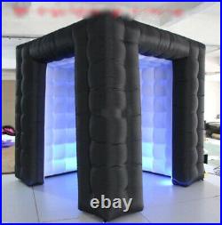 Inflatable Cube Photo Booth Air Tent Portable 2Door Photobooth withLED Lights LOGO