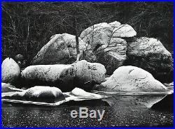 JOHN SEXTON Vintage Signed Silver Gelatin Photograph Frost Covered Boulders