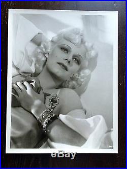 Jean Harlow Photo by George Hurrell Vintage Large 11 X 14 Rare Size Hollywood