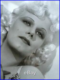 Jean Harlow Photo by George Hurrell Vintage Large 11 X 14 Rare Size Hollywood