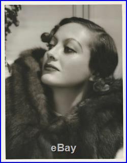 Joan Crawford Portrait Vntg 13 X 10 Double Weight Stamped By C. S. Bull
