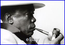 John Lee Hooker Album Photo / 8X10 B&W Vintage Gelatin Silver Print/ Signed