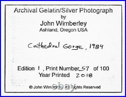 John Wimberley 1984 Cathedral Gorge 16x20 Photograph A Top Selling Wimberley