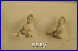 Joseph Shrader Photography 1925 Child 5 Pictures 24 x 9 Framed B&W Arkansas