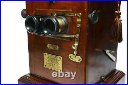 Jules Richard Taxiphote, antique tabletop stereoscope c/w WW1 shipping slides
