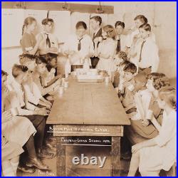 Kids Drinking Milk Class Photo 1920s Philadelphia School Dairy Children PA A225