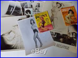 LOT of BURLESQUE STRIPPER PHOTOS Cheesecake Models Some Signed MAGAZINES Vintage