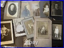 Large Lot Antique Cabinet Photos CDV and RPPC 80+ Pcs. Portraits Families