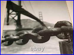 Large Vintage 40s-60s Black White Photograph Golden Gate Bridge San Francisco Ca