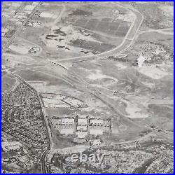 Large Vintage Aerial Photograph Print Newport Beach California 31 x 24