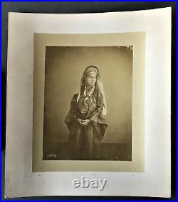 Large photo native Arab girl Bethlehem Palestine c 1875 by Bonfils ethnic jewels