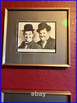 Laurel and Hardy signed photo JSA Authenticated, Museum Quality Frame