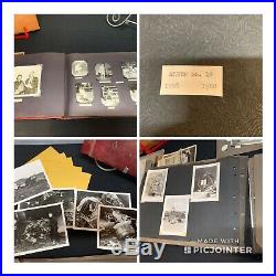 Lot 600+ VTG ANTIQUE photos Snapshots Albums B&W Men Military Women Sports Cards