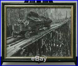 Lot Of 12 Vintage Logging Photos, All Framed, A Rare Find