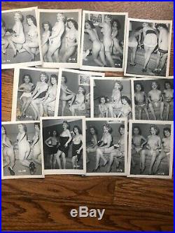 Lot of 12 Three Women 1930s 40s Vintage & Original Nude Risqué Pinup Photos