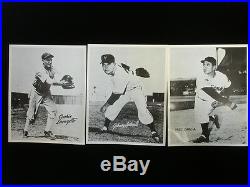 Lot of 24 Vintage 8x10 circa 1950's B&W Baseball Photos with17 HOFers-Ruth Gehrig