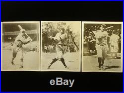 Lot of 24 Vintage 8x10 circa 1950's B&W Baseball Photos with17 HOFers-Ruth Gehrig