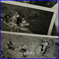 Lot of 4 Eastern Oregon Mountains 1920s Gold Mining Mine Men Family Photo Set
