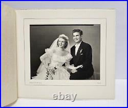 Lot of 5 Vintage Wedding Photos Snapshots Folder Mounted B&W Black & White GC