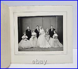Lot of 5 Vintage Wedding Photos Snapshots Folder Mounted B&W Black & White GC