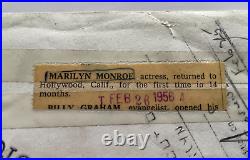 MARILYN MONROE 1956 Original Composite Photo MM Return To Hollywood Tribune RARE