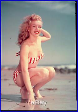 MARILYN MONROE SCARCE IN SWIMSUIT 1949 VINTAGE 8 x 10 COLOR TRANSPARENCY