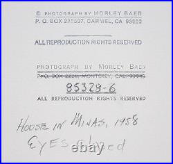 MORLEY BAER Signed 1958 Original Photograph House in Minas, Eyes Closed
