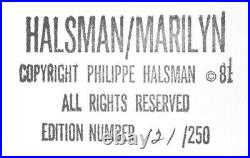 Make An Offer! Philippe Halsman Marilyn Monroe 11x14 Photograph #121/250